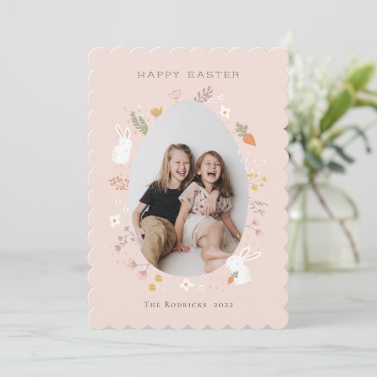 イースター花びらの写真カード シーズンカード (スタンド正面)