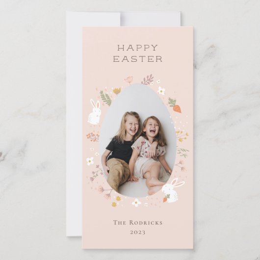 イースター花びらの写真カード シーズンカード (正面)