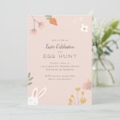イースター花びらパーティの招待状 招待状 (スタンド正面)