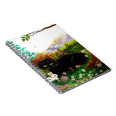 イースター芸術の黒猫のマウスのクリスチャンCreationarts ノートブック (右側)