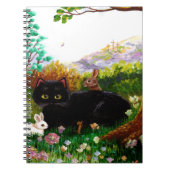 イースター芸術の黒猫のマウスのクリスチャンCreationarts ノートブック (正面)