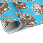 イースター虎猫キッテン ラッピングペーパー (ロールコーナー)