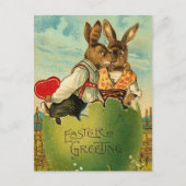 イースター蜂蜜のバニーの郵便はがき シーズンポストカード (正面)