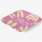 イースター誕生日おもしろいバニーパステルピンクドットパーティー ペーパープレート (傾斜あり)