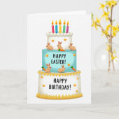 イースター誕生日お祝いカード カード (黄色い花)