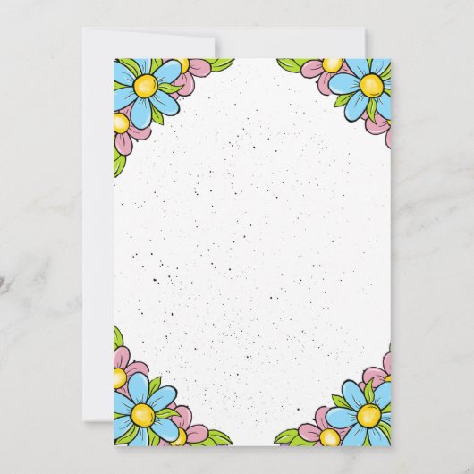 イースター誕生日の招待状、イースター招待状、 招待状 (裏面)