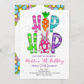 イースター誕生日の招待状、イースター招待状、 招待状 (正面/裏面)