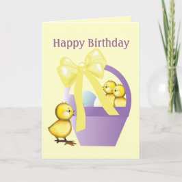 イースター誕生日バスケットシックグリーティングカード シーズンカード