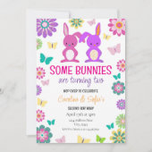 イースター誕生日招待状兄弟姉妹 招待状 (正面)