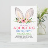 イースター誕生日招待状, イースターバニー誕生日, 招待状 (スタンド正面)