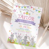 イースター誕生日招待状、イースターバニー 招待状