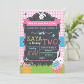 イースター誕生日招待状for Girl 招待状 (スタンド正面)