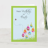 イースター誕生日（卵とろうそく） カード (正面)