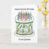 イースター誕生日forゴッドソン カード (黄色い花)