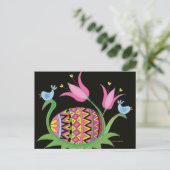 イースター賛美ズウクライナフォークアート シーズンポストカード (スタンド正面)