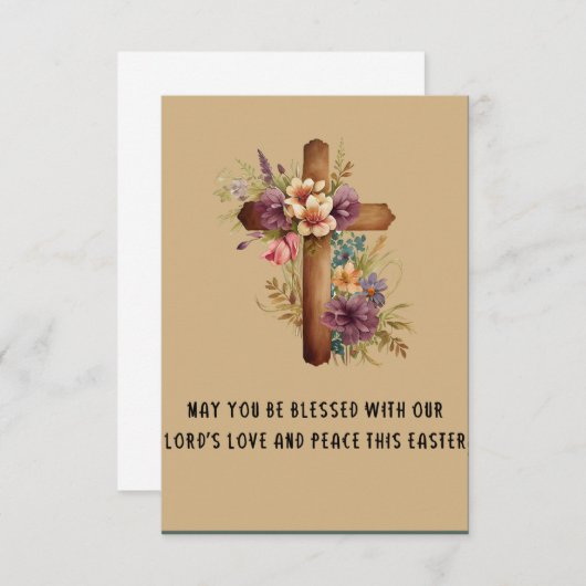 イースター賛美卿のカードと一緒に サンキューカード (正面/裏面)