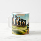 イースター走アイランドの コーヒーマグカップ (正面左)