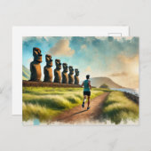 イースター走アイランドの ポストカード (正面/裏面)