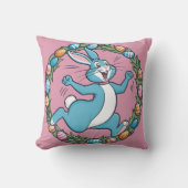 イースター踊り牧草地のバニー クッション (正面)