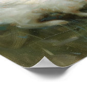 イースター遊で女の子と白いバンニー ポスター (角)