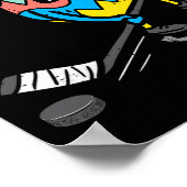 イースター遊エッグのアイスホッケーかわいいスポーツメンズ少年 ポスター (角)