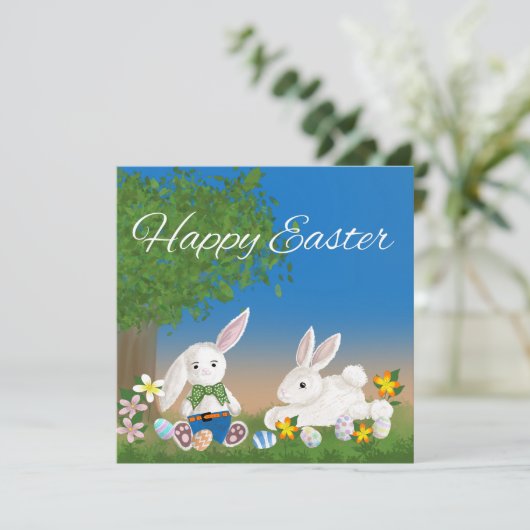 イースター遊卵で愛らしい復活祭 シーズンカード (スタンド正面)