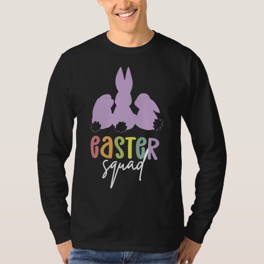 イースター部隊 |イースターエッグ狩りかわいいバニー Tシャツ (正面)