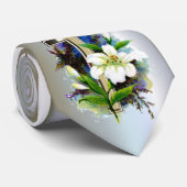 イースター金十字およびLillyの白い花 ネクタイ (ロール)