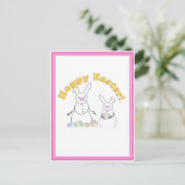 イースター雪だるまスノーバンニーズ「ホッピーイースター」 シーズンポストカード (スタンド正面)