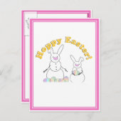 イースター雪だるまスノーバンニーズ「ホッピーイースター」 シーズンポストカード (正面/裏面)