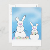 イースター雪だるまスノー シーズンポストカード (正面/裏面)