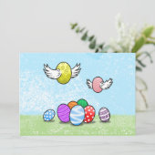 イースター飛んでいるエッグ 招待状 (スタンド正面)