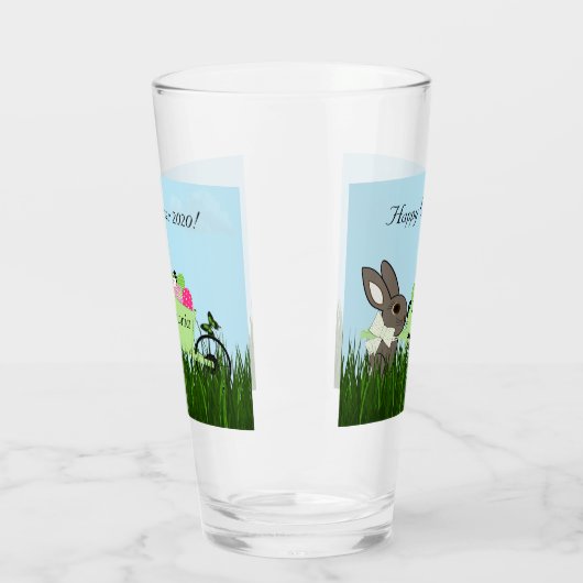 イースター飲みグラスバニーホイールバーローの卵 タンブラーグラス (左)