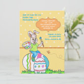 イースター飾エッグスパーティの招待状 招待状 (スタンド正面)