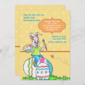 イースター飾エッグスパーティの招待状 招待状 (正面/裏面)