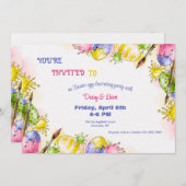 イースター飾エッグパーティー 招待状 (正面/裏面)