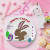 イースター飾バニー卵の名前 ペーパープレート (パーティー)