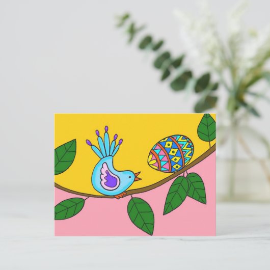 イースター驚きのウクライナの民芸 シーズンポストカード (スタンド正面)