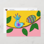 イースター驚きのウクライナの民芸 シーズンポストカード (正面/裏面)