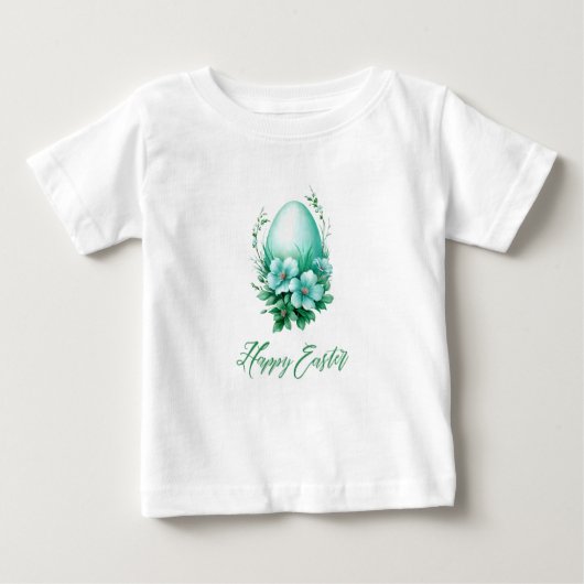 イースター魅力的エッグ – フェスティバルイラストレーション ベビーTシャツ (正面)