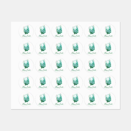 イースター魅力的エッグ – フェスティバルイラストレーション ラベル (シート)