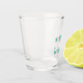 イースター魅力的タイポグラフィバニーイースター ショットグラス (左)