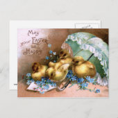 イースター魅力的チックス シーズンポストカード (正面/裏面)