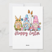 イースター魅力的格言と花模様 シーズンカード (裏面)