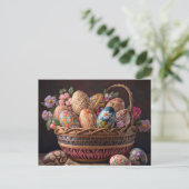 イースター鮮やかエッグのフェスティバルバスケット ポストカード (スタンド正面)