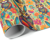 イースター鮮やかバニー包装紙 ラッピングペーパー (ロールコーナー)