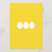 イースター黄色イースターエッグハント招待状 招待状 (裏面)