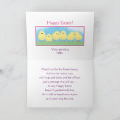 イースター1世、女の赤ちゃん、ウーリー・バニー・ウィズ・エッグズ シーズンカード (内部)