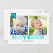 イースター2つの写真の郵便はがき シーズンポストカード (正面/裏面)