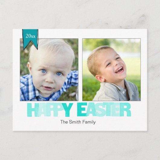 イースター2つの写真の郵便はがき シーズンポストカード (正面)
